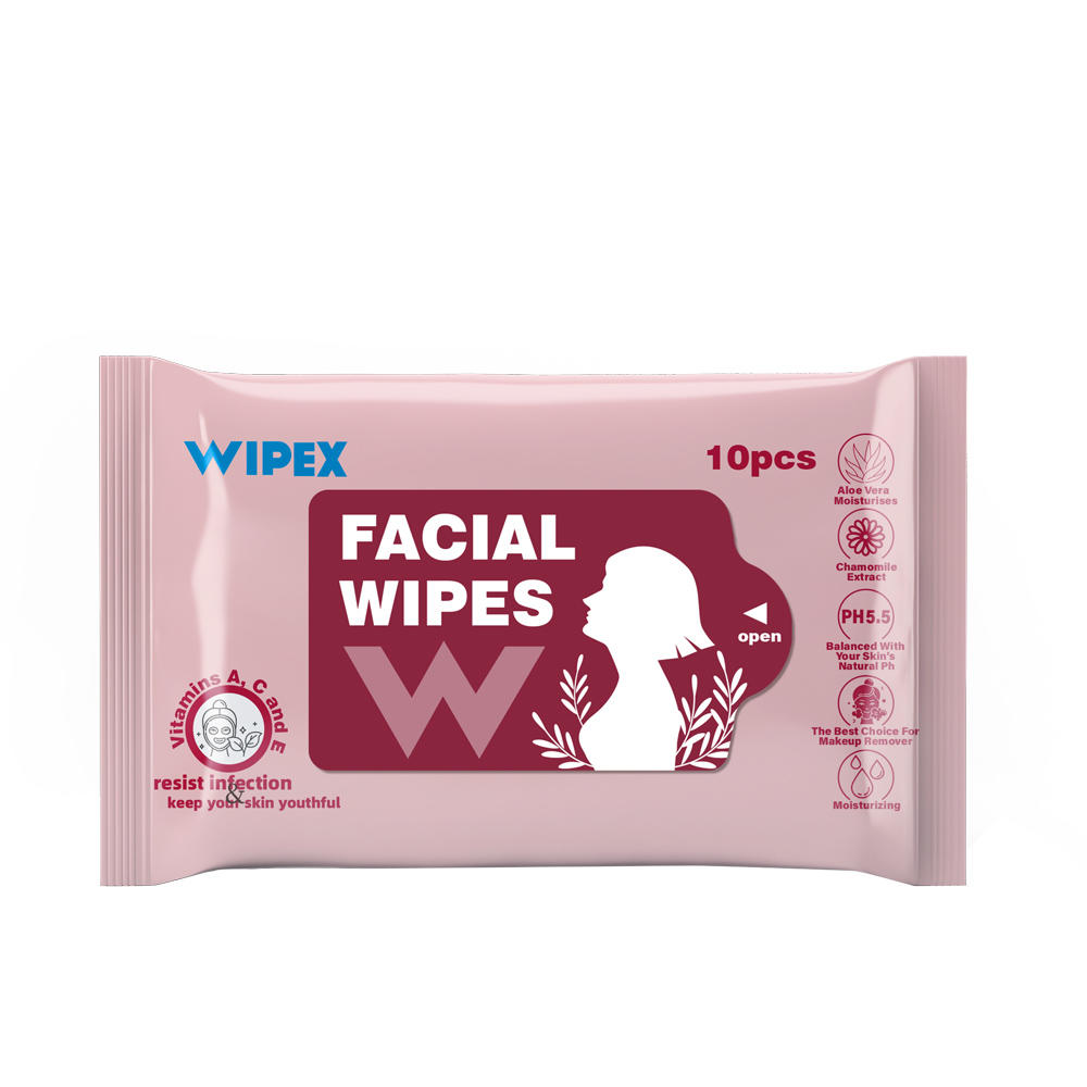  Sanitizing Facial Hypoallergenic Wet Wipes Pack 10